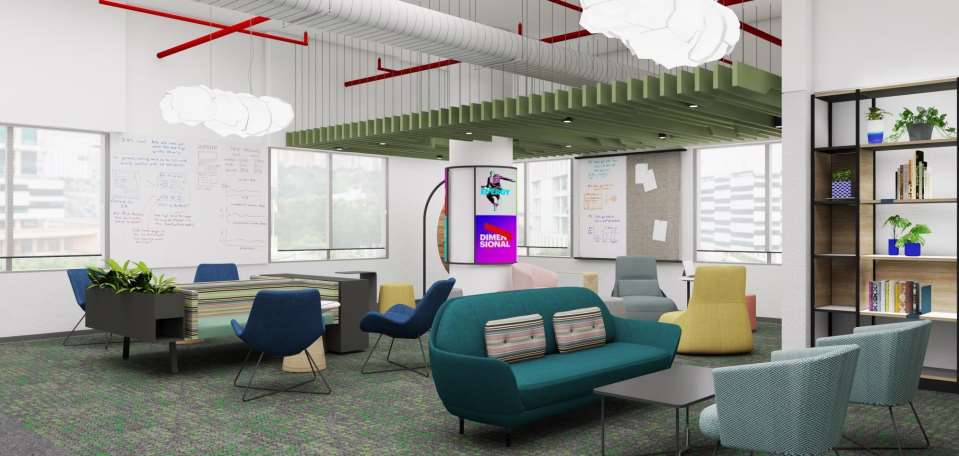 ACCENTURE - Collaborative Innovation Lab & Multi-Display Wall | Interior Designing Company in Kolkata | Saket Enterprises