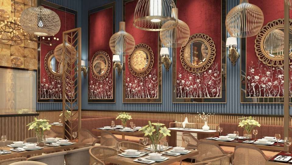 LDG RESTOBAR - Intimate Ambient Lounge & Layered Luminaire Strategy | Interior Designing Company in Kolkata | Saket Enterprises