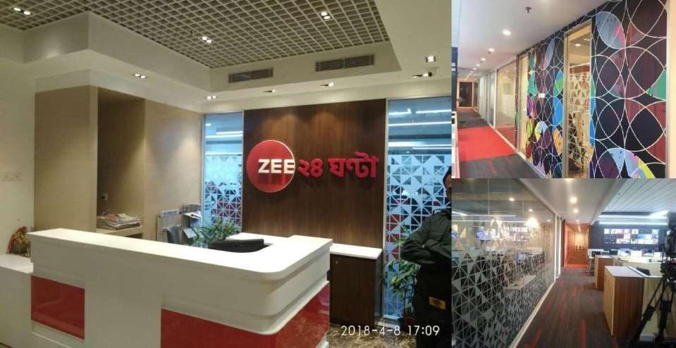 ZEE 24 GHANTA & ZEE BANGLA - News Broadcast Master Studio Facility | Interior Designing Company in Kolkata | Saket Enterprises